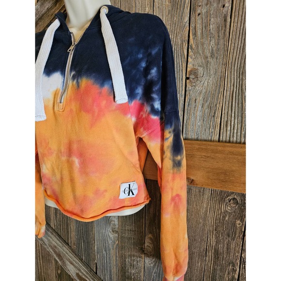Calvin klein Oversized Crop top sweater tie dye ombre size XS - Picture 2 of 8